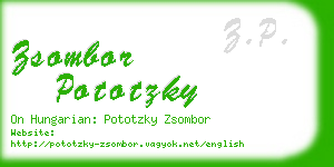 zsombor pototzky business card